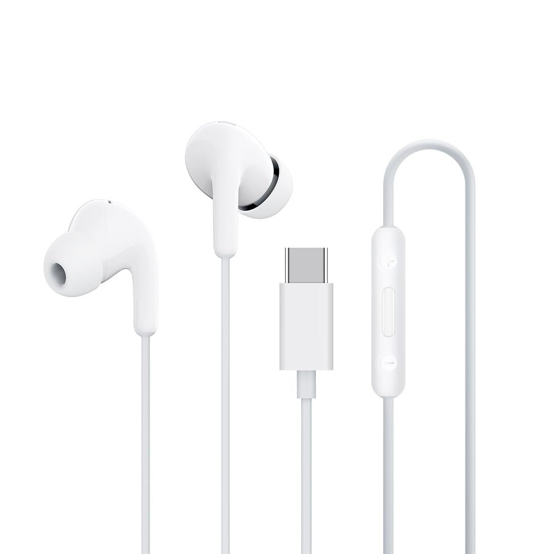 Xiaomi Type-C In-Ear Earphones – 12.4mm Dynamic Drivers, Built-in HD Microphone, IP54 Dust & Water Resistant, Ergonomic Design, USB-C Wired Earbuds for Android Devices – White