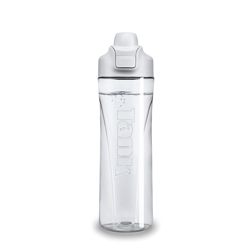 Tank Tritan Flip Cap, 800ml, Plastic Bottle, BPA free, Leakproof, Light Grey
