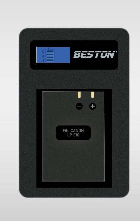 BESTON Battery Charger for Canon EOS Rebel T3/T5/T6/T7, 1100D, 1200D, 1300D, 8.4V Output