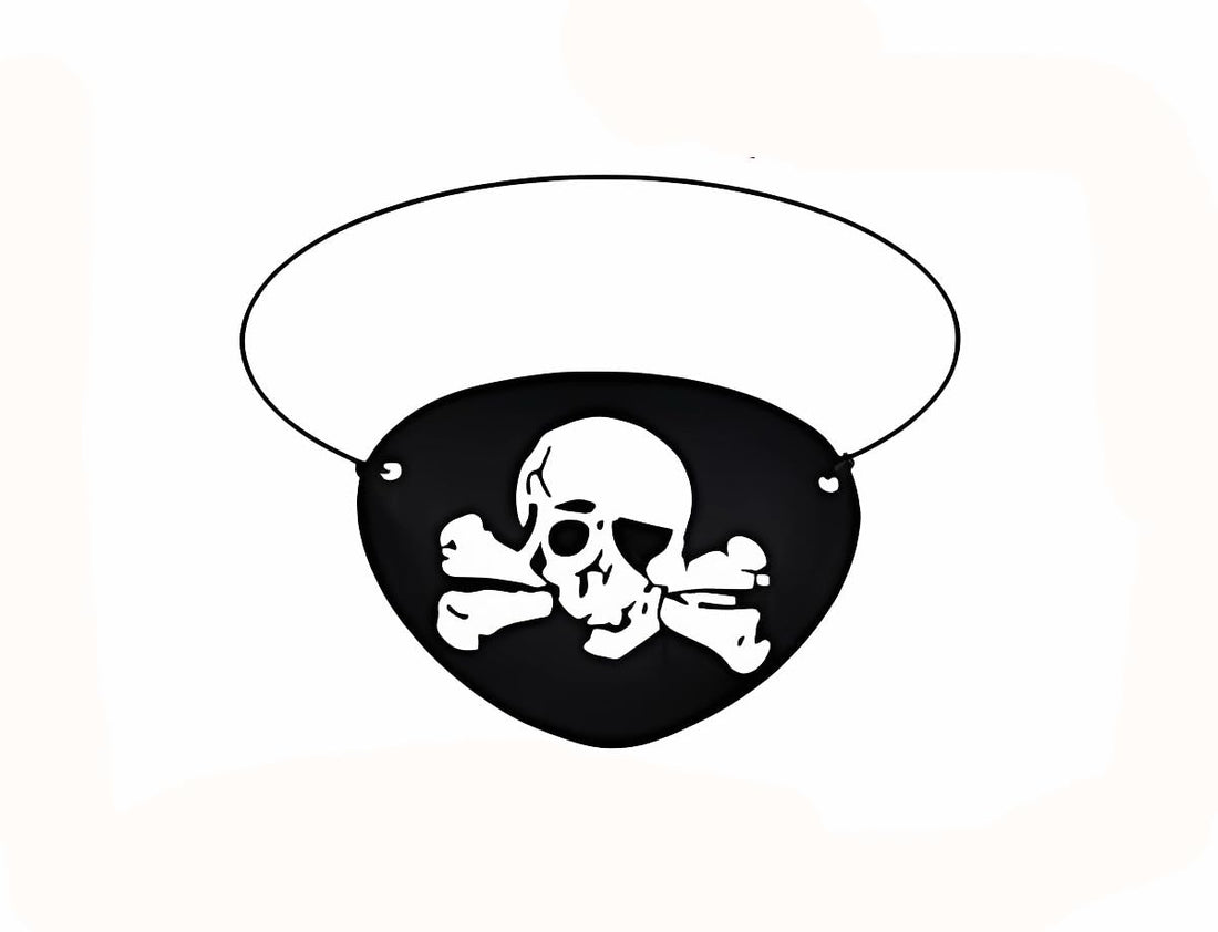 Black Pirate Eye Mask Adjustable Felt Eye Mask Single Eye Mask Eye Mask Eye Mask for Festival Cosplay Party Kids Adults 1PC