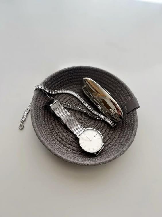 MacrameStore- Gray Accessories Organizer – 20 cm - منظم إكسسوارات رمادي