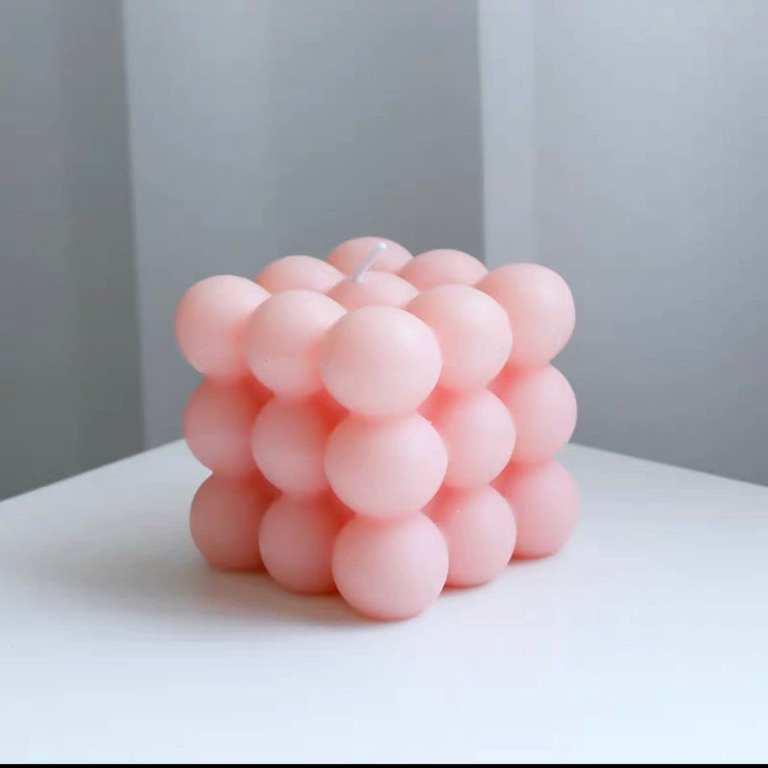 3D Cube Shape Soy Wax Scented Candle (Pink)