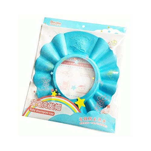 Safe Shampoo Shower Bath Cap for Baby Children - Blue