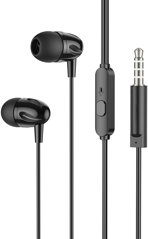 G-Power GP006 Jewel Universal Headset With Microphone And Multi Function Control Button Amazing To Play Music And Make Calls Compatible For Popular Phones 1.2 M - Black