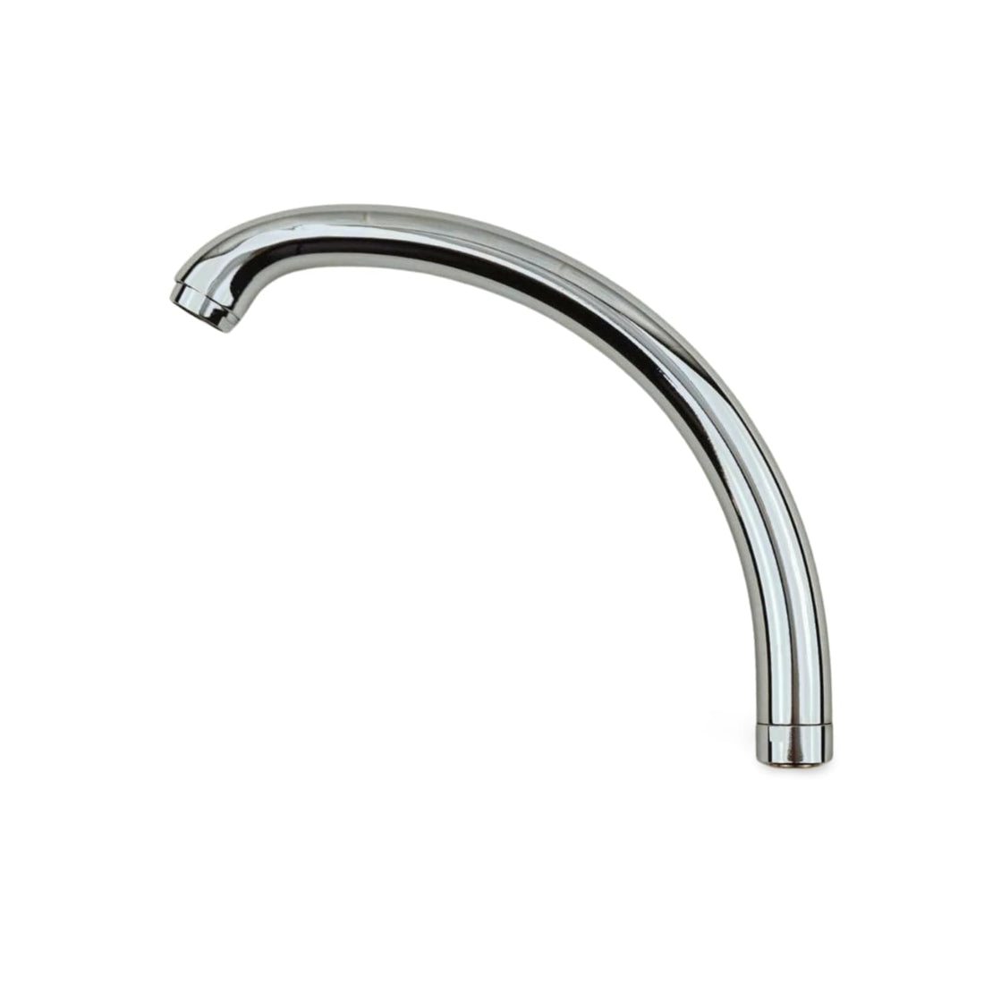 Curved Chrome Kitchen Bathroom Faucet Head, Elegant Design Metal Silver Faucet Replacement Part