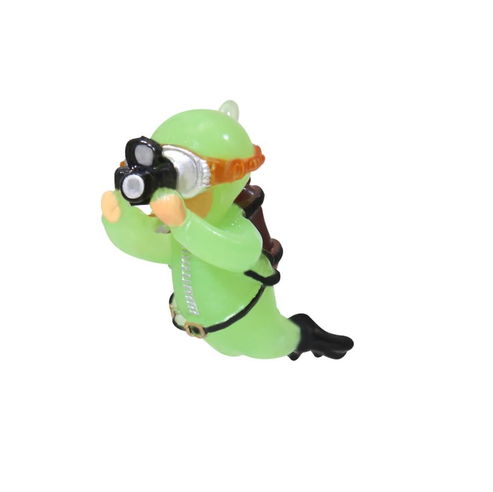 fashion mania Floating aquarium Decoration Cute little diver Aquarium Decoration Aquarium accessories Fish Tank Game companion suitable for all kinds of fish tank swimming pools (green)