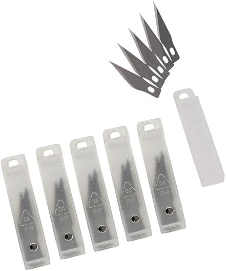 Smart 30 Interchangeable Sharp Blades Only for Detail Pen Knife for Crafting and Carving (30 Blades)