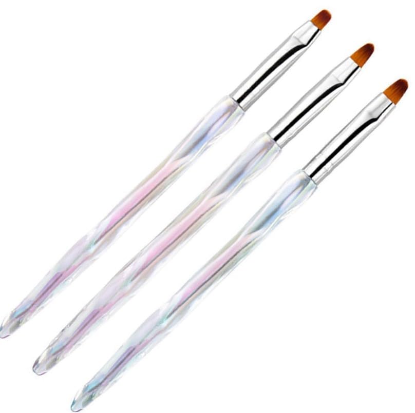3pcs Nail Polish Clean up Brush, Nail Pen Painting Tools Nail Remover Brush for Nail Art Design & Polish Mistake Cleaning