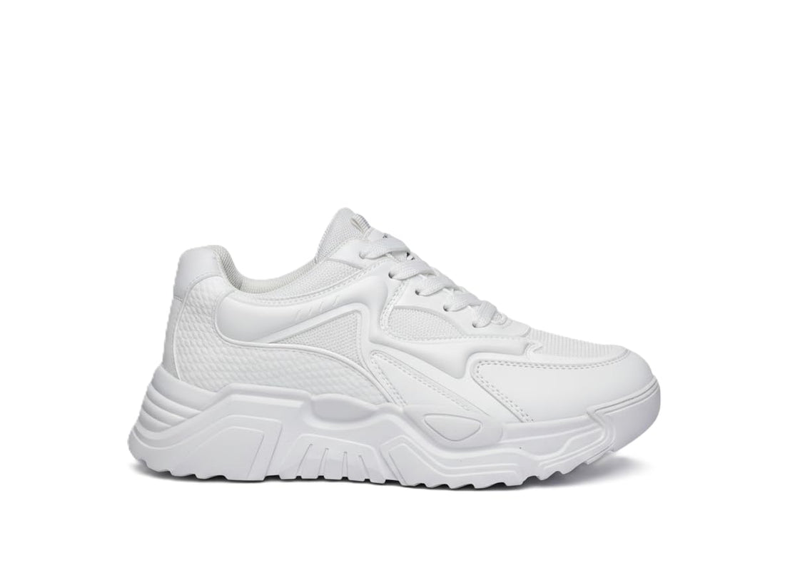 Project Z Women's Z-Elegance Mesh Sneaker – Leather & Breathable Fabric – Flexible & Comfortable PVC Sole – Lightweight Casual Shoe for College & Walking – Sizes (37-41)