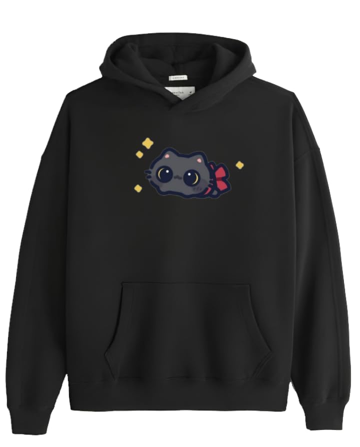 kawaii cute cat kitty black hoodie 97