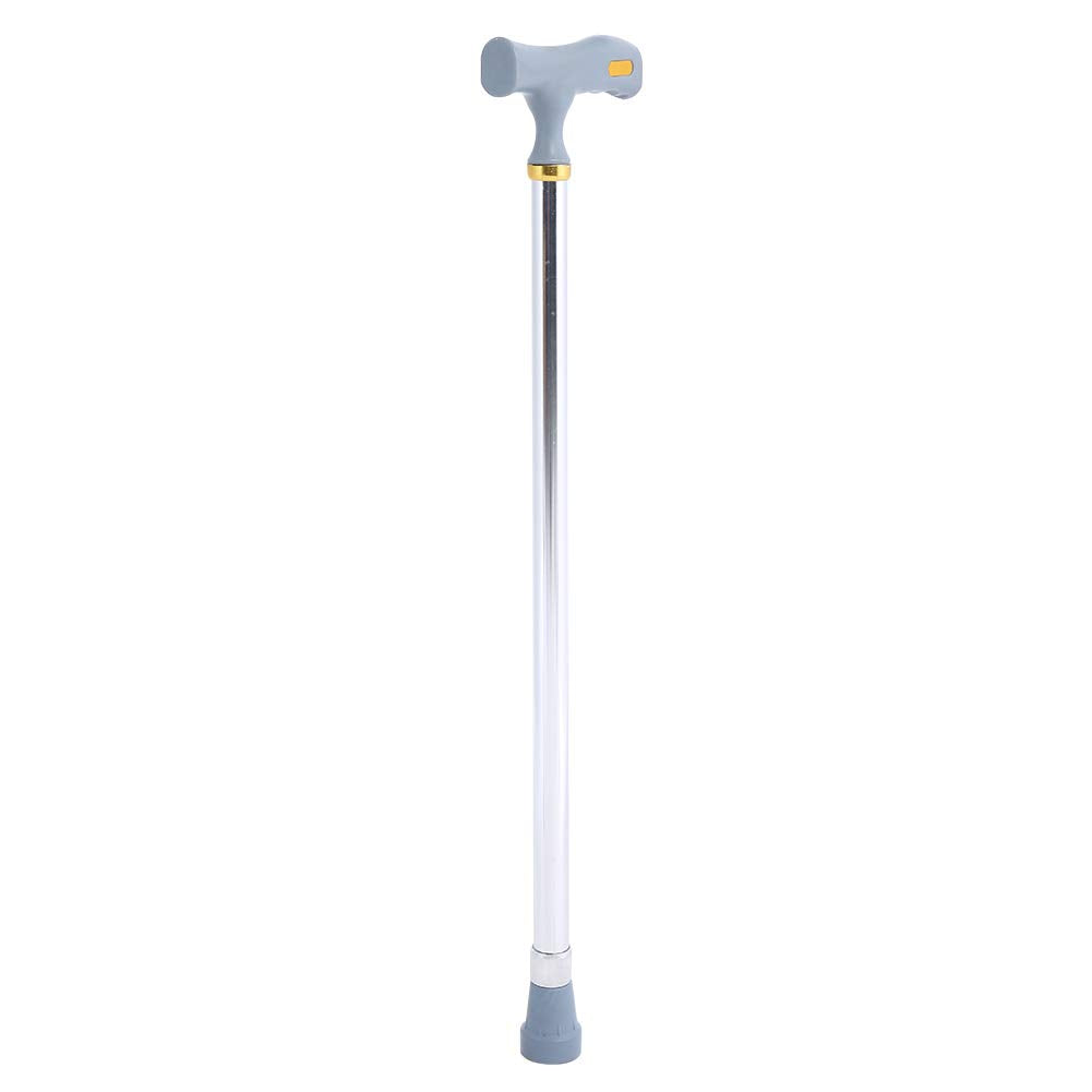 Naroote Aluminum Alloy Walking Stick with 10Level Safety (Silver, 24-38in, Height 2.10)