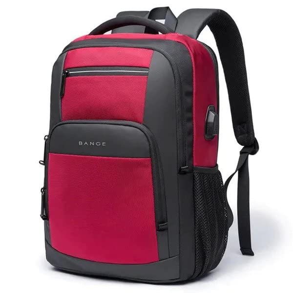 Casual Chic Bag - Very Practical For School And University And Violin Club - Professional Backpack - Fits 15.6 Inch Laptop - Red
