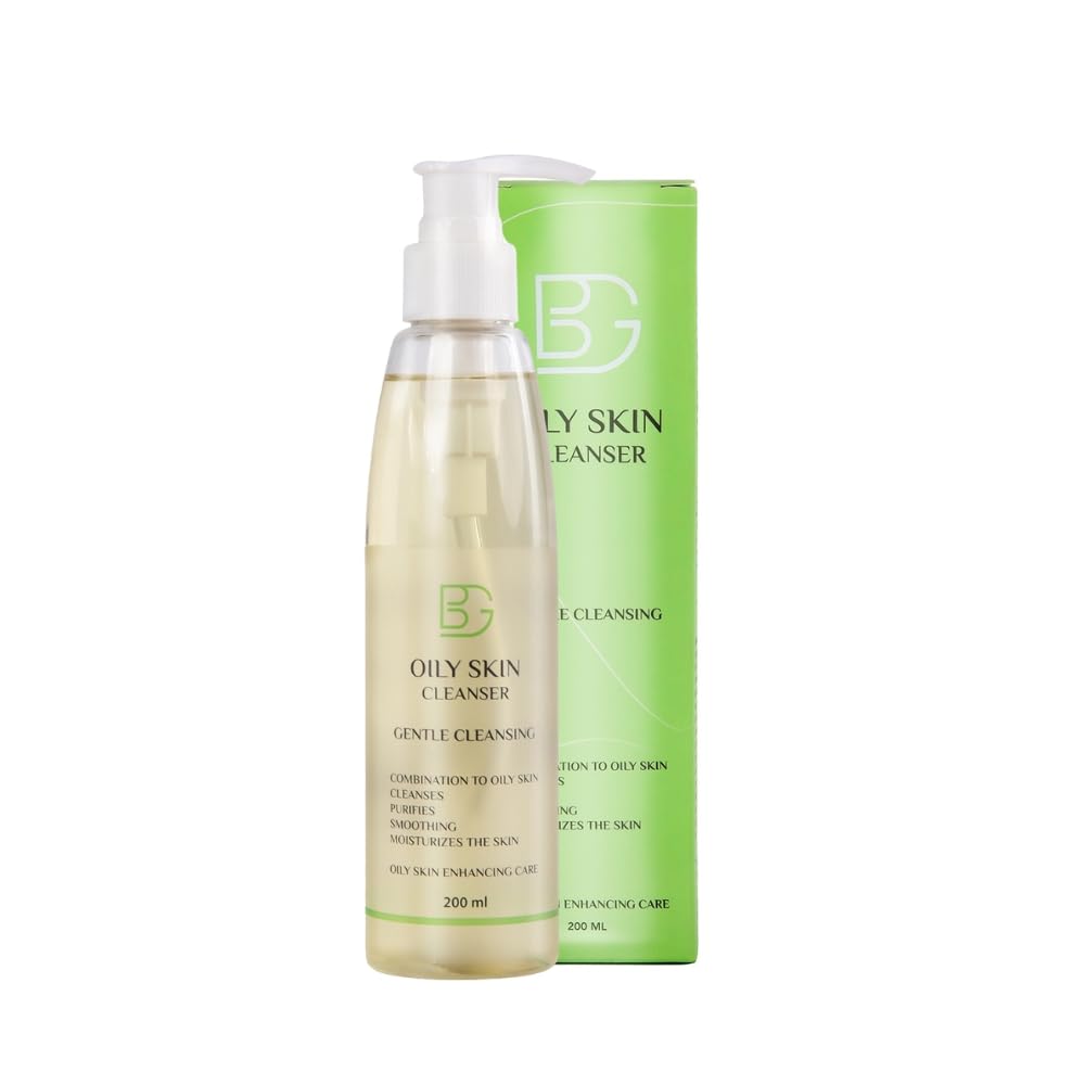 BG Oily Cleanser – 200 ml –Deeply Cleanser for Combination to Oily Skin - Removes Impurities and Regulates Sebum Production - Gentle Formula