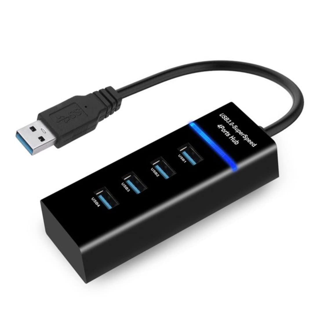 USB Hub 4-Port USB 3.0 Ultra Slim Data Hub Multi USB Hub Splitter Lead Adapter Cable USB Splitter For Macbook, Mac Mini/Pro, Surface Pro, Notebook Pc, Laptop, USB Flash Drives, And Mobile HDD