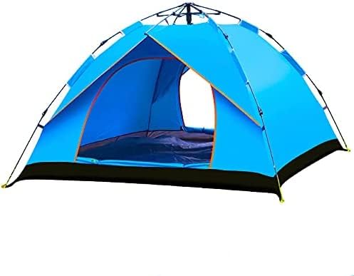 Super grills 3-4 Man Automatic Instant Double Layer Pop Up Camping Tent Waterproof Outdoor For Beach, Hiking, Festival, Outdoor Use - Easy Set Up