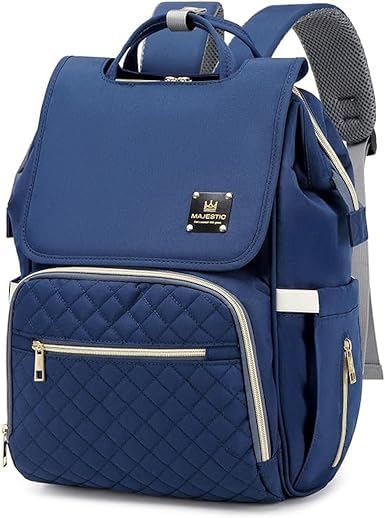 Majestic 135 Fashion Mummy Diaper Bag – Large Capacity, Waterproof & Multi-Function Baby Care Backpack (Blue)