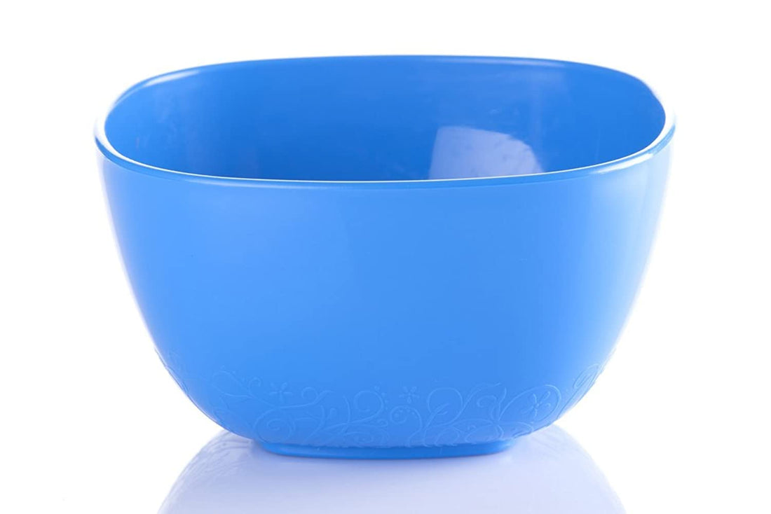 M-design eden plastic soup bowl (16cm) - microwave, dishwasher, food safe & bpa free (blue)