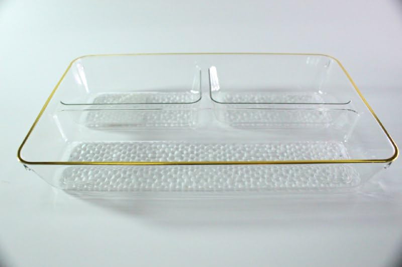 Divided Cosmetic Drawer Organizer Tray for Vanity Cabinet to Hold Makeup, Beauty Products, Accessories, (3 Compartments) (multicolor)