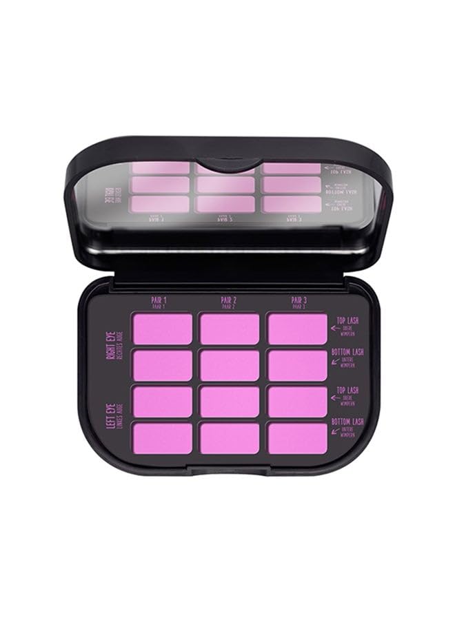 Essence Magnetic Lashes Storage Case, Black/Pink, Plastic, 5 Items