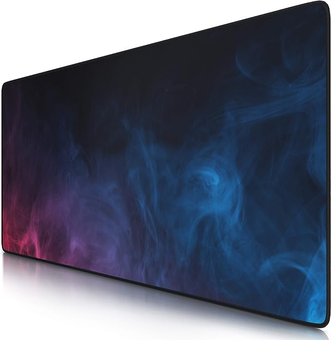 Smoke Colors Gaming Mouse Pad (80× 30cm) for Keyboard and Mouse Desk Mat – Anti Slip Rubber Base – Stitched Edges – Waterproof – Speed Edition