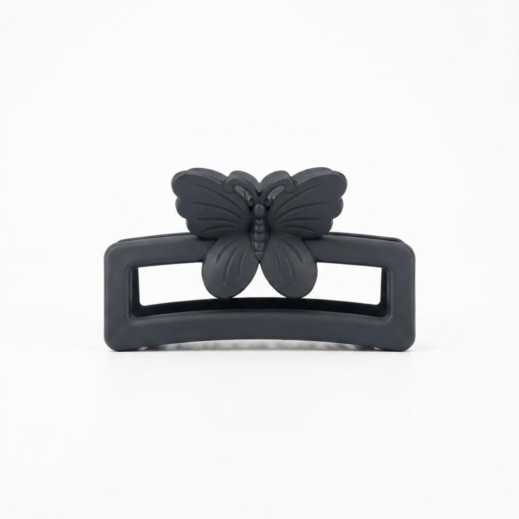 Catch Up Rectangle Butterfly Hair Claw Clip for Women & Girls – Elegant Butterfly Design Rectangular Hair Clip, Strong Hold Non-Slip Grip, Lightweight Stylish Daily Hair Accessory