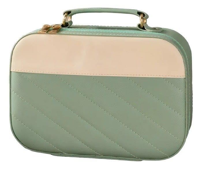 Multifunctional Travel Cosmetic Bag with Portable Mirror for Cosmetics, Makeup Brushes, Toiletries, Jewelry