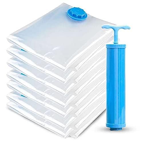 HOMERA Clothes Storage Vacuum Bags 6 Pack with Hand Air Pump Space Saver for Blankets Duvets Quilts Protects Against Dust Humidity and Insects