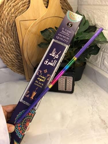 Pradhan Carnival of The East Black Sandal Incense, Big Sticks - Multicolor