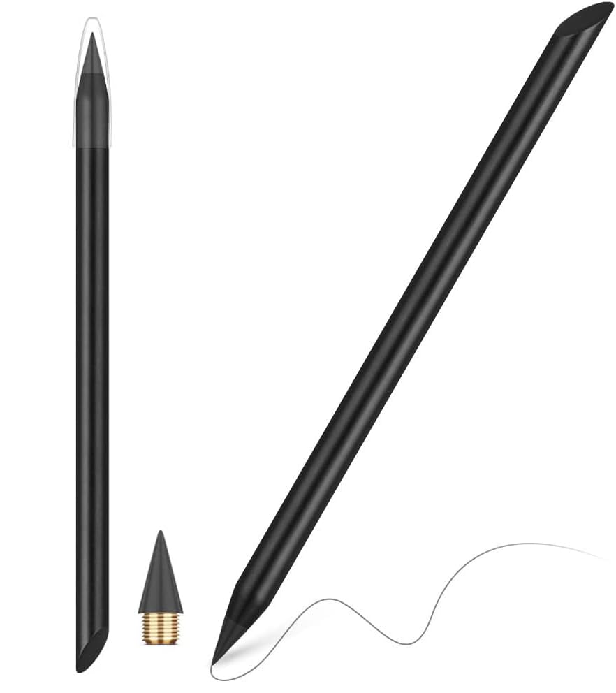 Endless Reusable Metal Pencil Endless Long Lasting Stylish Metal Pencils for Art Drawing & Sketching Erasable Endless Graphite Metal Pencil (Black)