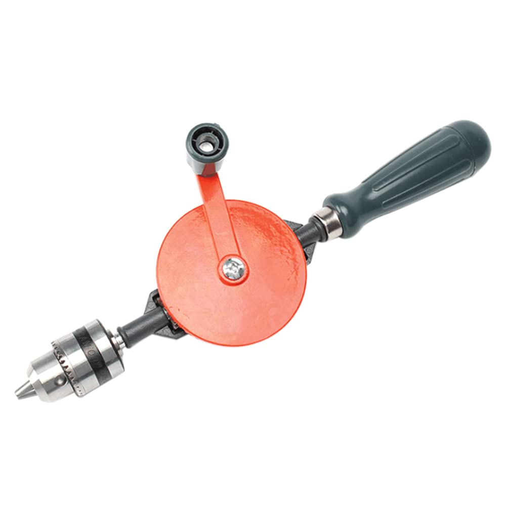 OUNA Hand Crank Drill - All Steel Casting Portable Manual Drill With Double Pinions for Wood/Plastics/PVC/Glass Fibre