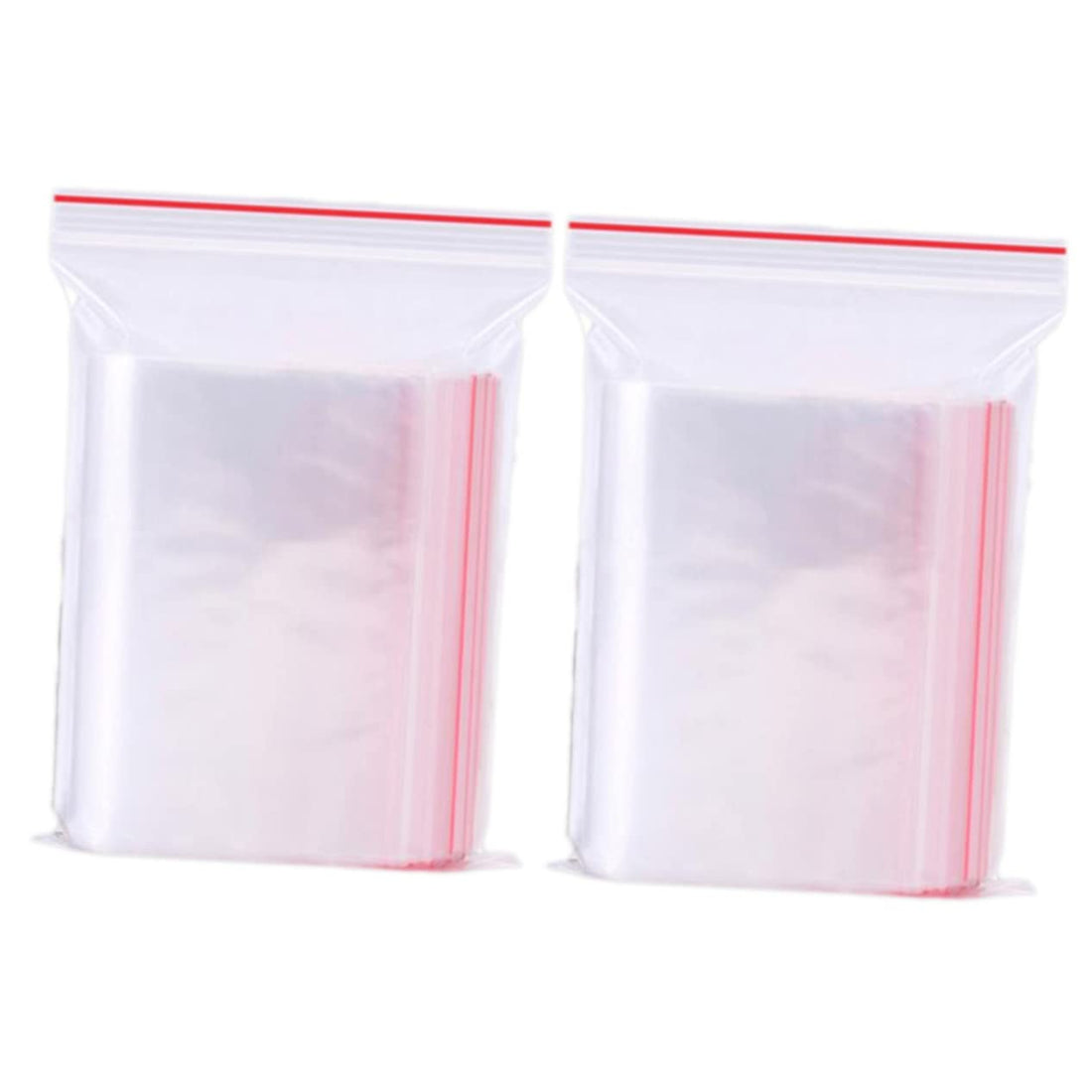 JAZZEEL Small Clear Zipper Bags, 200-Pack (10x13 cm) Reclosable Plastic Pouches, Tiny Cellophane Bags for Jewelry, Snacks, and Crafts, Sealed Storage Bags with Secure Zipper Lock