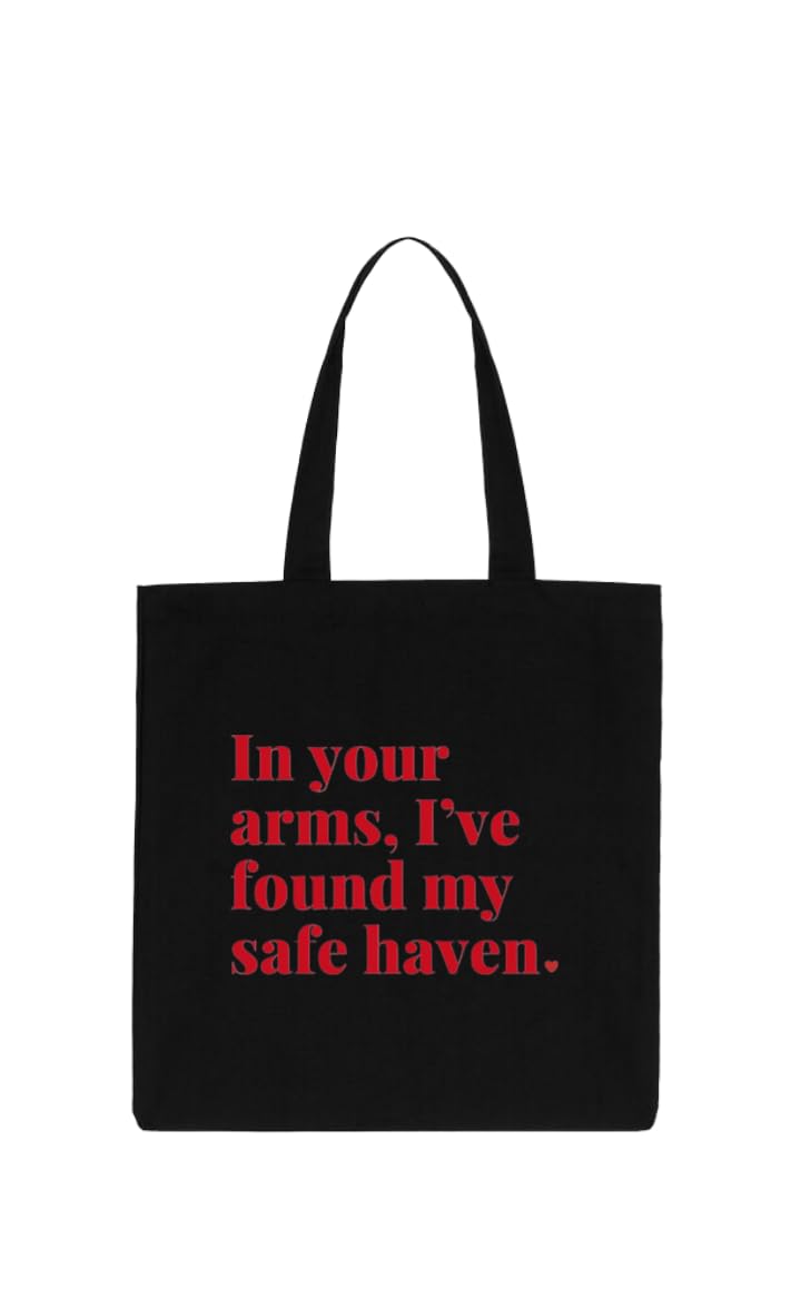 In your arms, I've found my safe haven VaIentine coupIe Toty bag Black