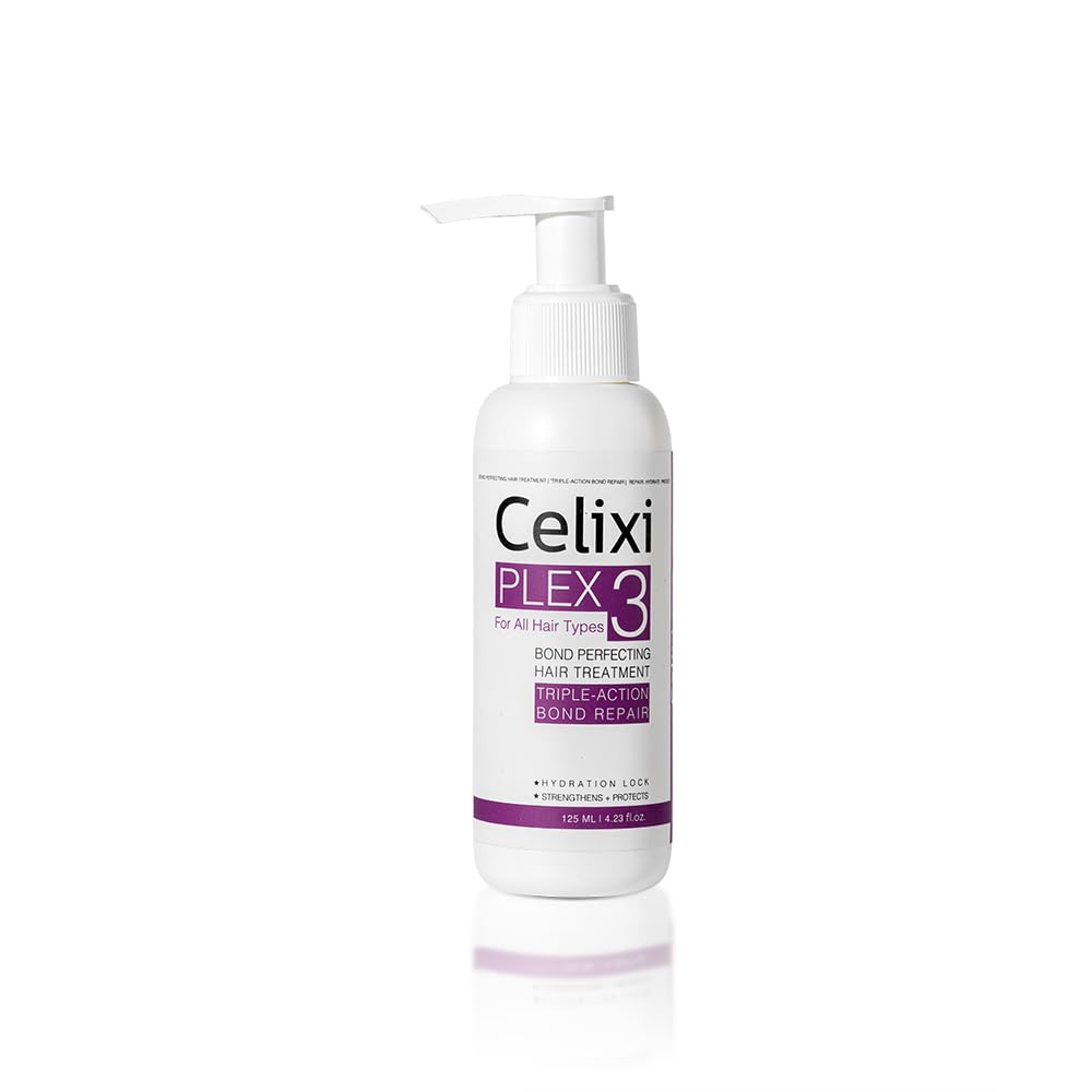 Celixi Plex 3 Bond Perfecting Hair Treatment, Triple-Action Bond Repair, For All Hair Types, 125ml/4.23 fl.oz, Hydration Lock, Strengthens & Protects