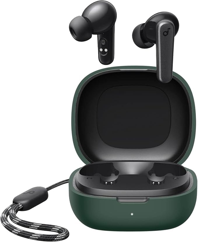 Next Store Silicone Protective Case Cover Compatible with Anker Soundcore R50i Earbuds, Soft Shock Absorption Dustproof Cool Design Provides Effective Protection (Green)