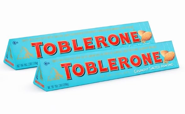 Swiss Imported Milk Chocolate with Salted Almond and Caramel - Pack of 2 (2 x 100g)