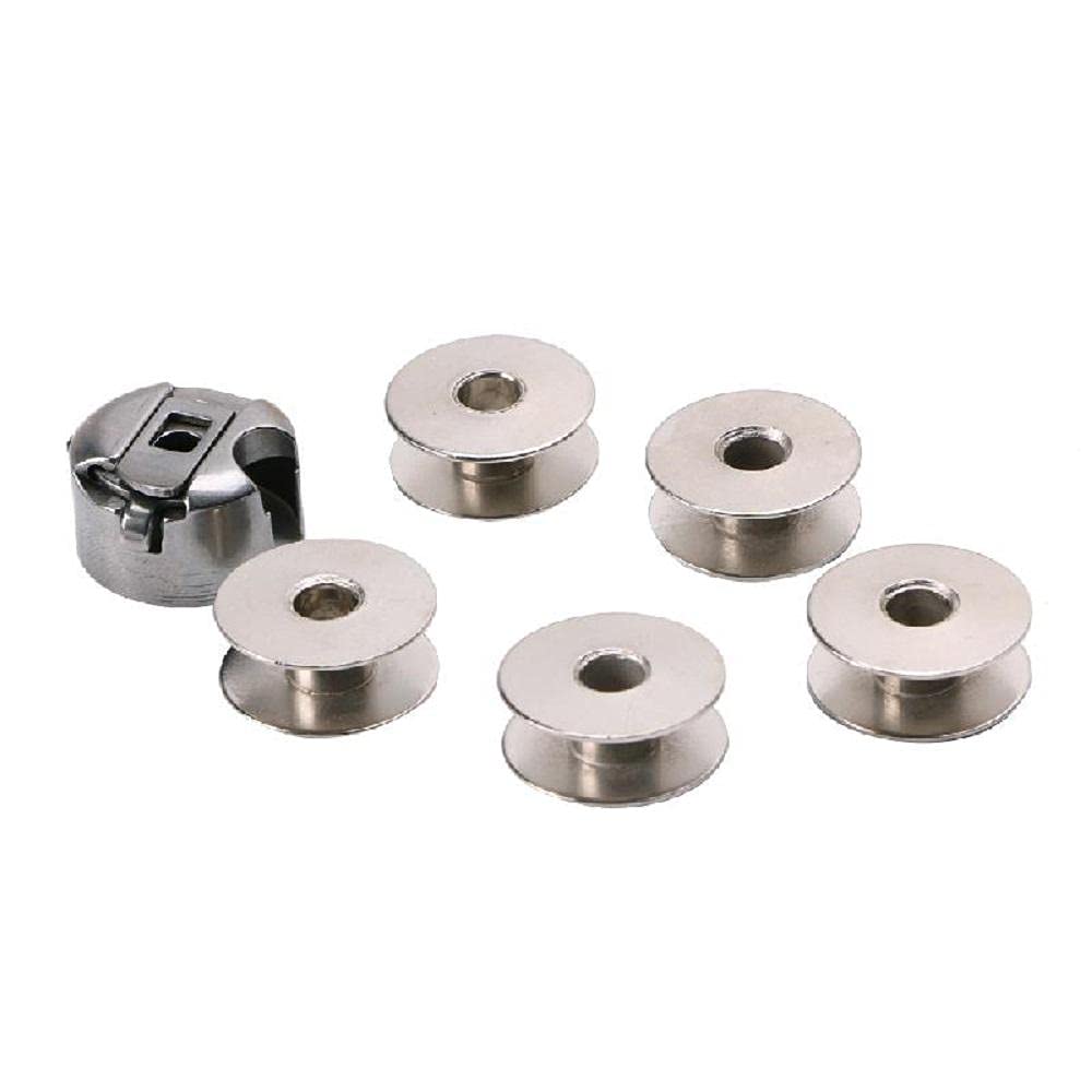 6Pcs 5 Bobbin 1 Bobbin Case Set Industrial Sewing Machine for SUNSIR JUKI JACK ETC.