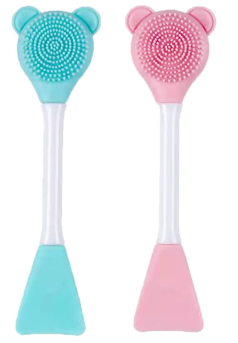 Silicone Face Mask Applicator Facial Mask Brushes for Mud, Clay, Charcoal Mixed Mask, Soft Makeup Beauty Brush for Apply Cream (Pack of 2)