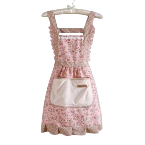Women's Dress Kitchen Apron – Creative Design, Imported High Quality Material, Two Front Pockets for Phone and Speakers, Protect Clothes and Easy Movement During Cooking