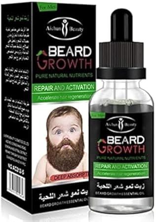 Caffeine Oil for Facial Hair Growth and Beard Growth | Promotes Healthy Hair Growth | Fragrance Free Beard Oil