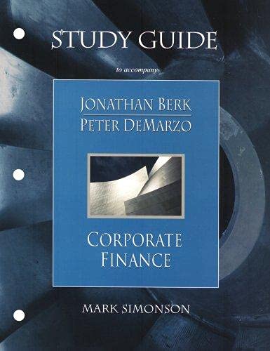 Study Guide for Corporate Finance ,Ed. :1