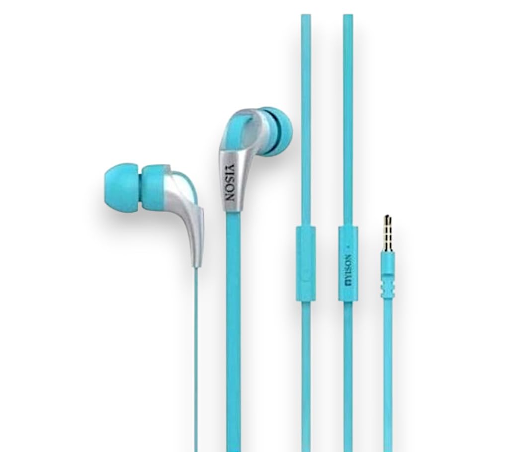Earphone AW Wired Series In-Ear Wired Earbuds-Headset with Mic (Microphone) Pure Sound With Microphone And Comfortable Wearing Design Practical For Mobile Phones multicolor (Blue)