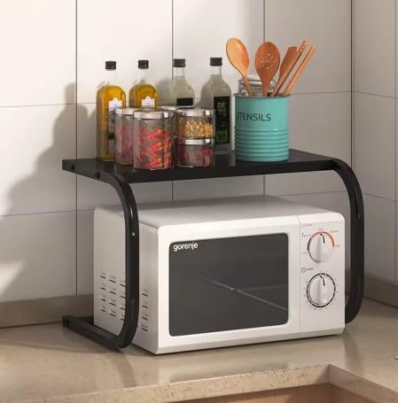 Multifunctional Kitchen Storage Rack for Microwave, Oven, Rice Cooker – Tabletop Organizer Without Drilling Saving Kitchen Rack