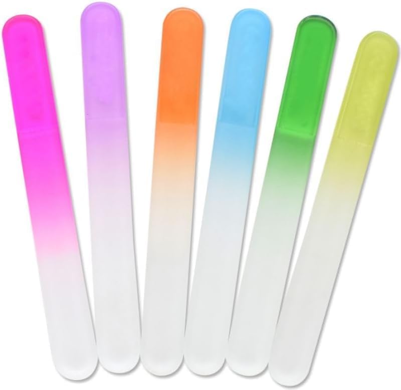 Professional Glass Nail File & Manicure Buffer Tool – Durable Reusable Nail Shaping and Smoothing File for Natural & Artificial Nails – Washable Nail Care Essential for Home & Salon Use – Multicolor 1