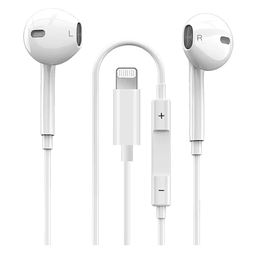 Wired Earphones for iPhone, HiFi Stereo Noise Isolating Earbuds Wired with Mic + Volume Control Compatible with iPhone 13/12/11/Xs Max/Xr/Xs/X/8/7 Support All iOS Systems