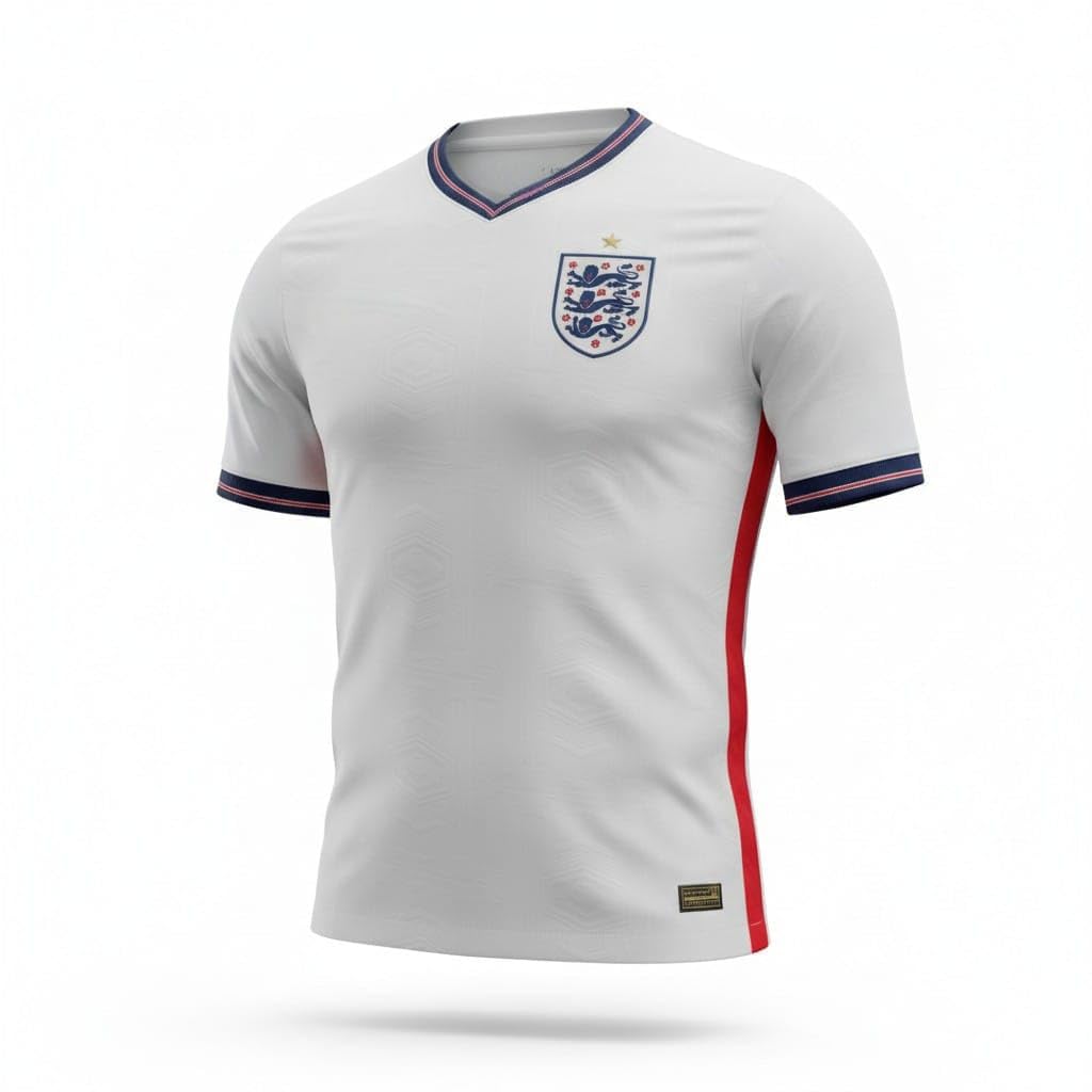 England Soccer Jersey - 2026 Edition - Unisex Adult - Lightweight Polyester - Sweat Resistant - Sports - Suitable for Training and Match