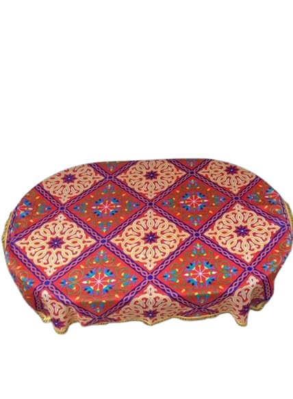 Khayameya Square Tablecloth with Tassels - 140 x 140 cm - Polycotton Blend