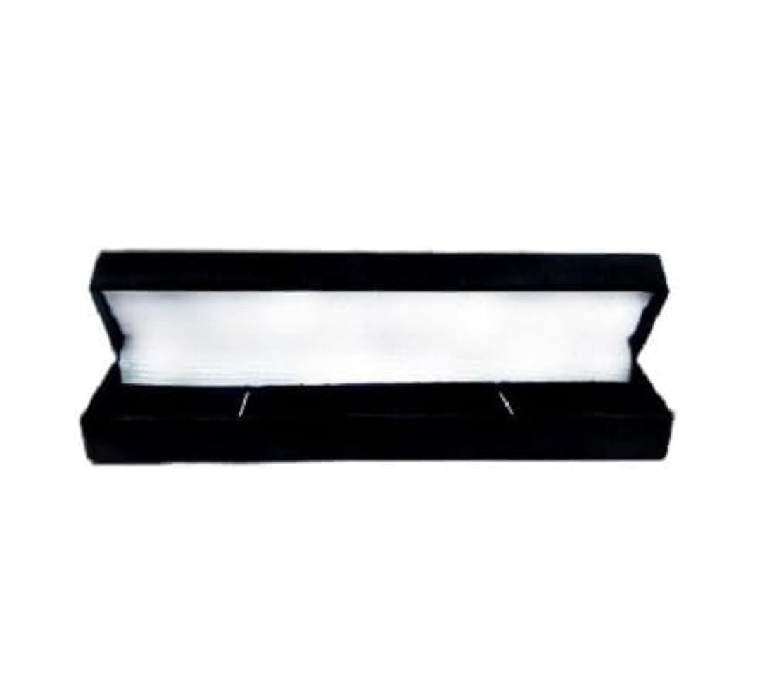 Velvet Box for Long Chain Gifts Jewelries and Accessories, Bracelet Storage Bag, Jewelry Display Box, (black)