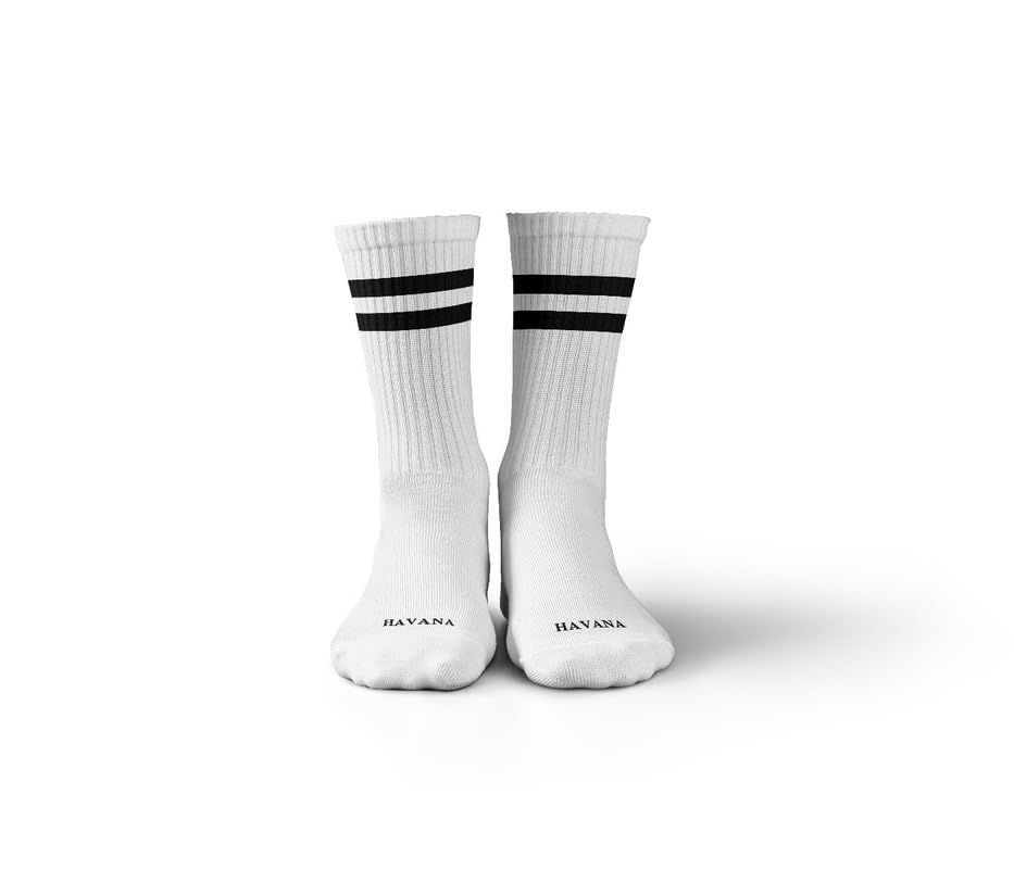 HAVANA Unisex One Pair, 80% Cotton 20% Mixed Fabric, Size 37-44 White