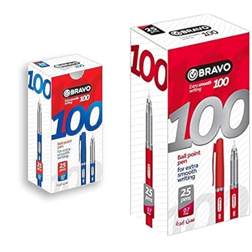 Bravo Stationery Bundle: Sasco Ball Pen Blue + Sasco Ball Pen Red