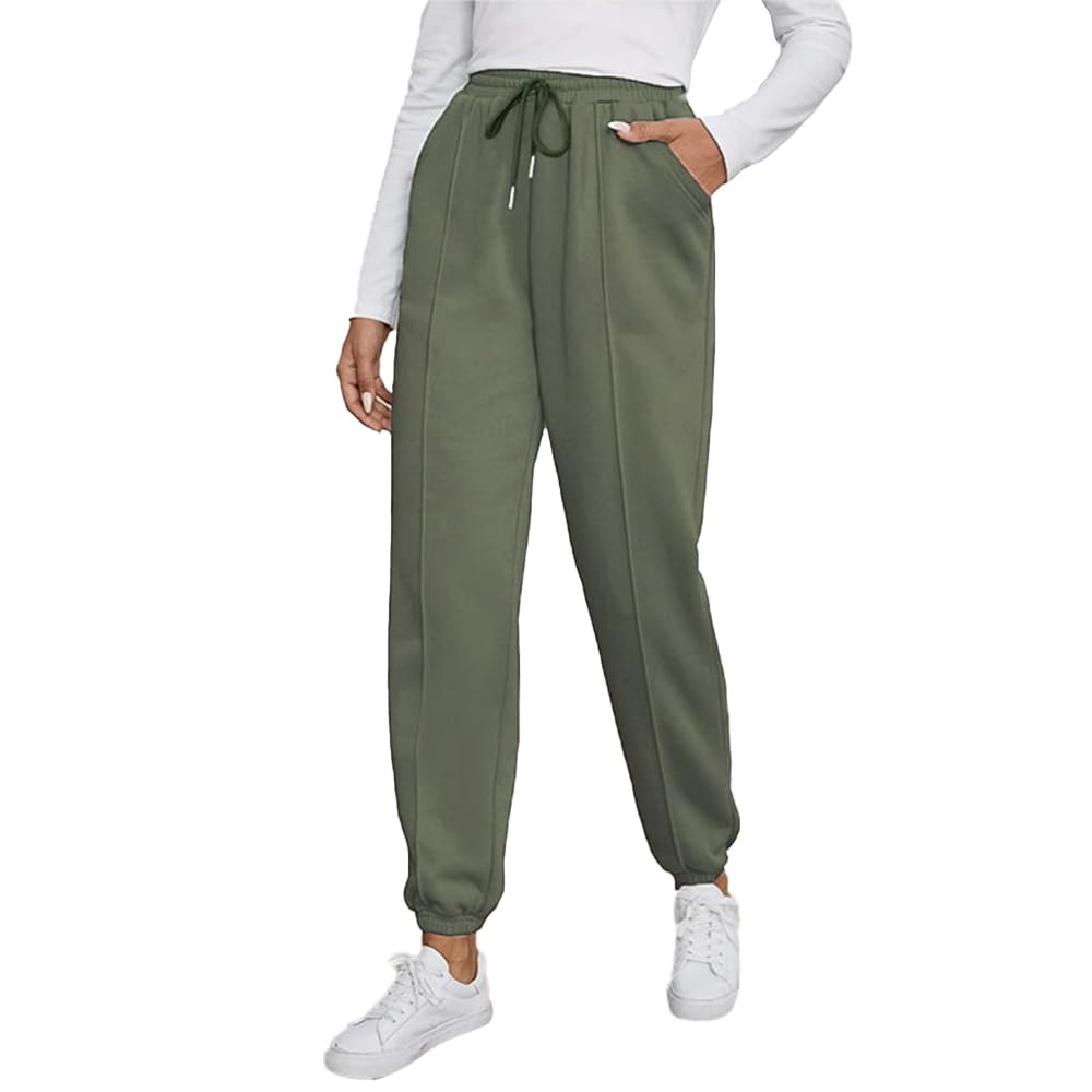 Sport Sweatpants With Line – High Waist - Side Pockets Drawstring Pants Women Sports wear